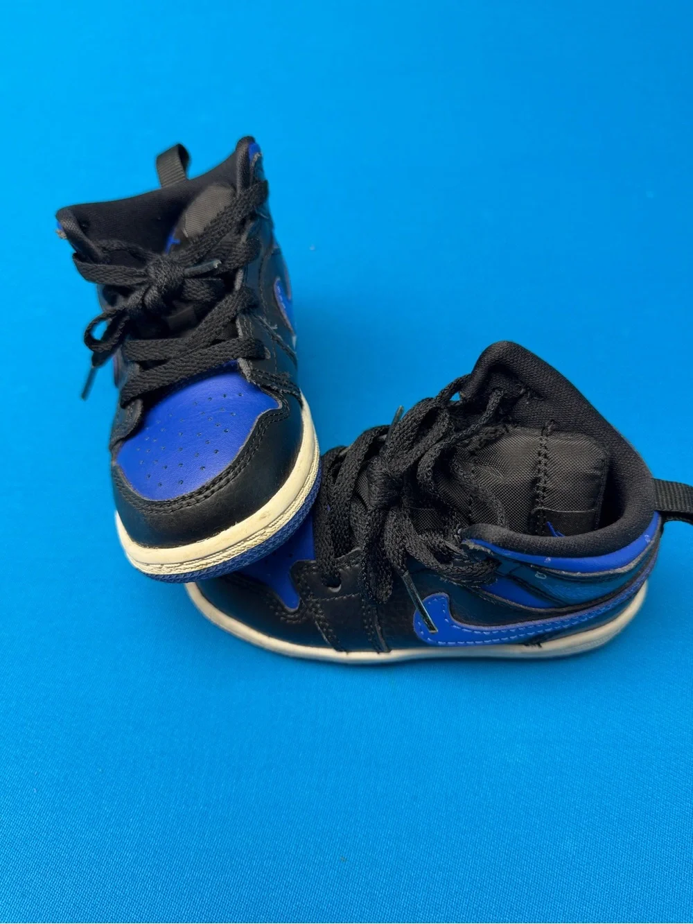 Nike Kids' JordanBlack & Royal Blue High-Top Sneakers